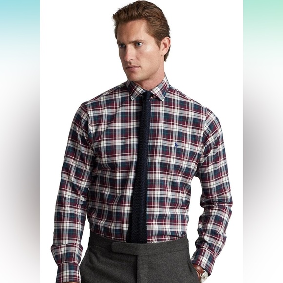 NWT $115 Polo Ralph Lauren‎ Mens Long Sleeve Dress Shirt Plaid